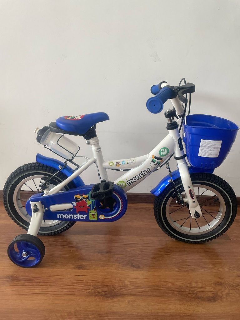 Продавам почти чисто нов детски велосипед Moni Monster 12" в гаранция