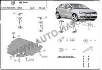 Scut motor metalic VW Polo - Benzina 2009-2017