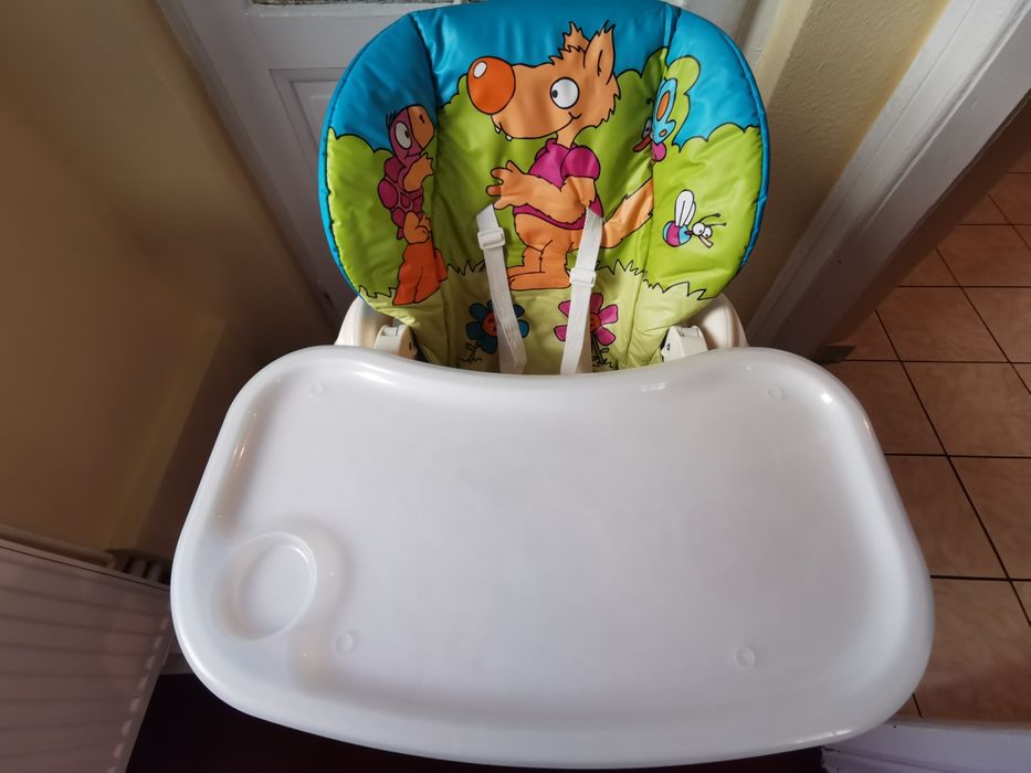 Scaun de masa Chicco Polly 2 in 1 Wood Friends