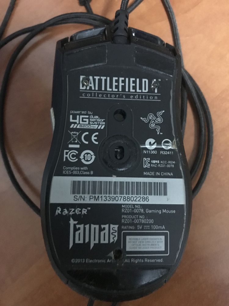 mause RAZER Battlefield 4 Taipan , 8200dpi, 4G Optical sensor