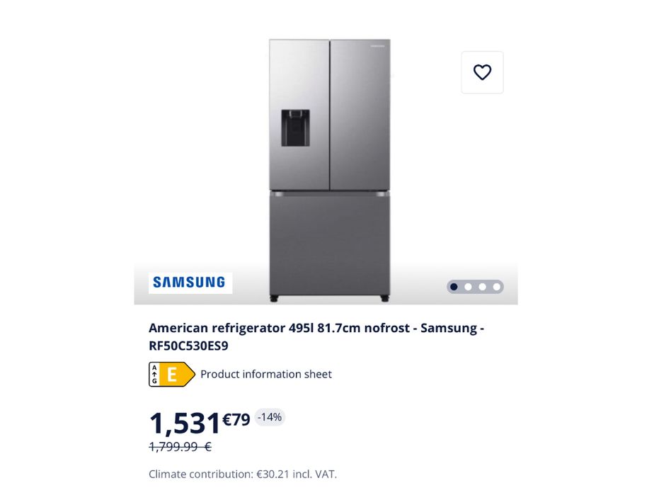 Frigider French Door Samsung RF50C530ES9