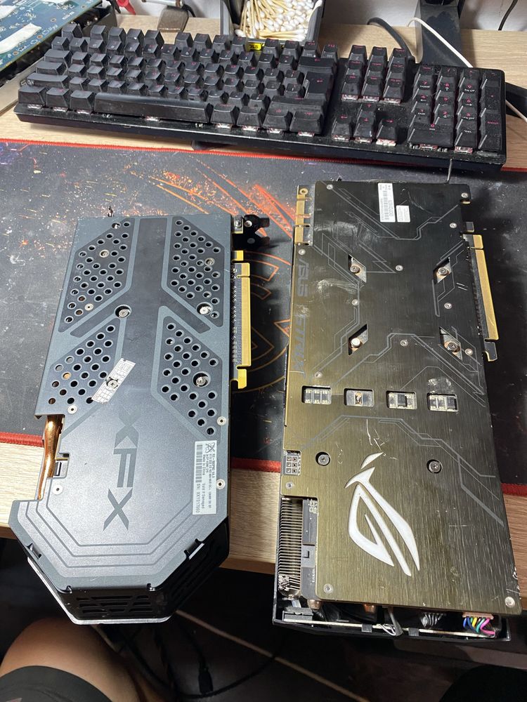 gtx 1070 strix si rx 580 8gb defecte