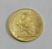 Moneda 10 francs, renumitul cocoşel rebatere modernã