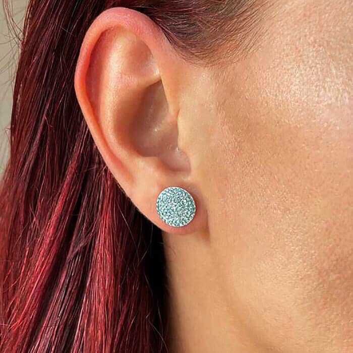 Сребърни Обеци с Кристали Сваровски/Swarovski
