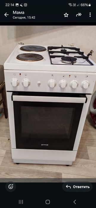 Продам полу электрическую полу газовую плиту