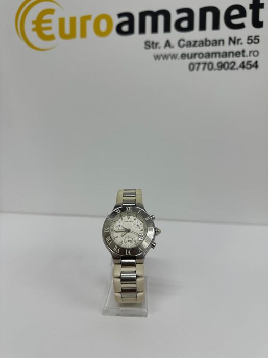 Cartier 21 Chronoscaph W10184U2 Cuart -I-