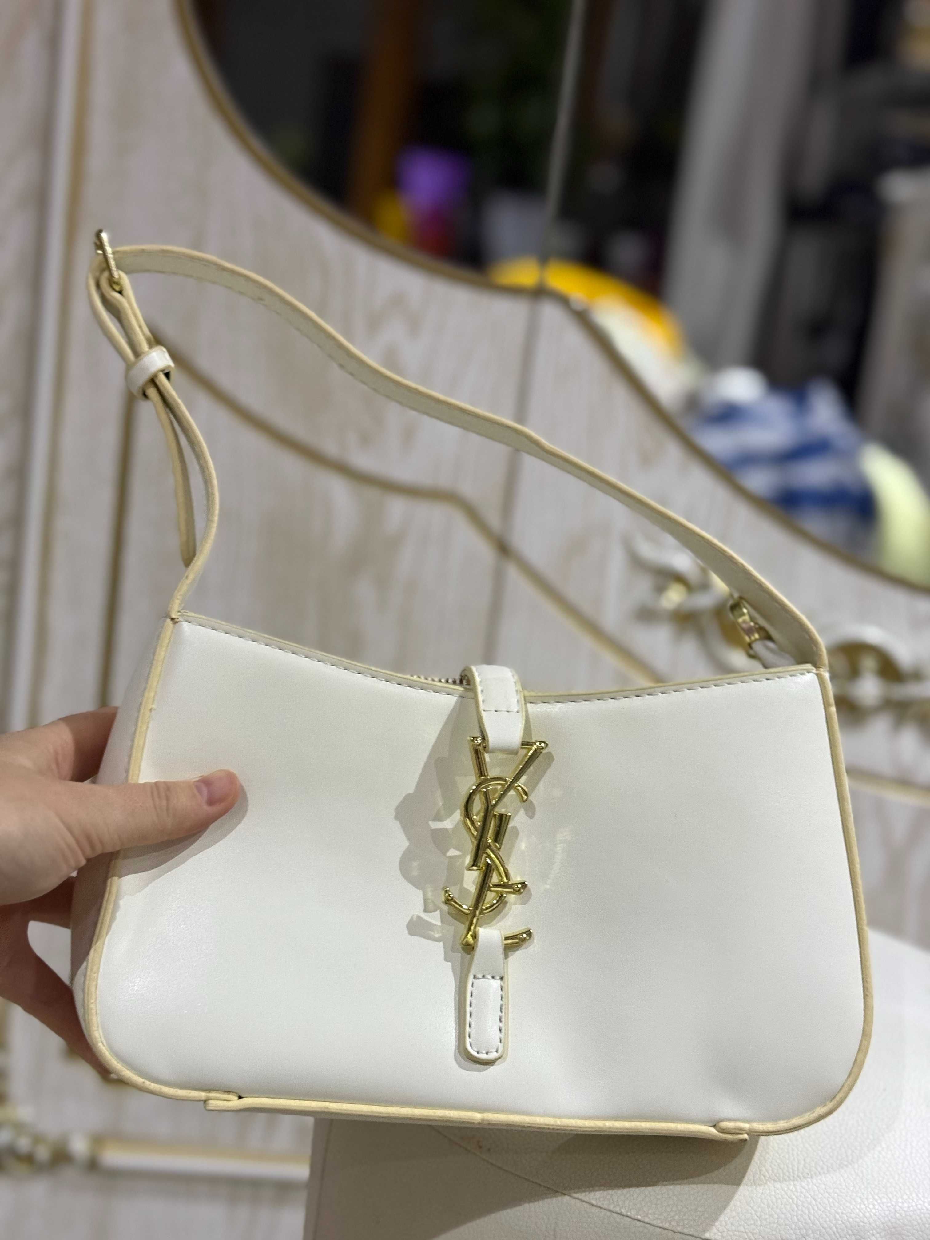 Новая белая сумка (дизайн YSL)