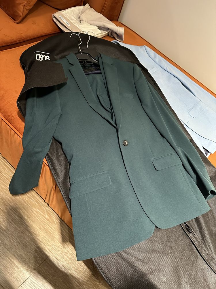 Costum slim fit verde barbati marimea 48
