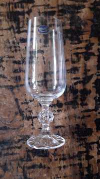чешки кристал чаши за вино антикварни от миналия век, комплект 6 чаши