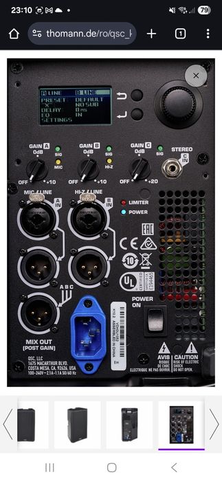 Boxe Qsc K 10.2 ca noi