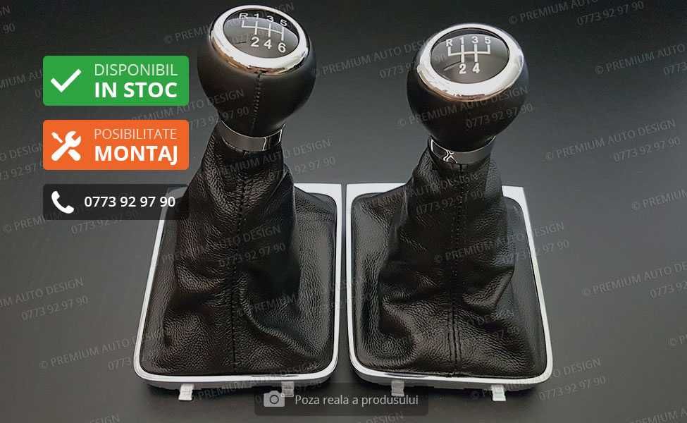 Schimbator viteze PIELE NATURALA Golf Jetta Passat Touran Eos Scirocco