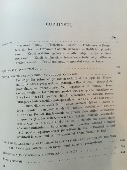 Codul Calimach ediție 1958.