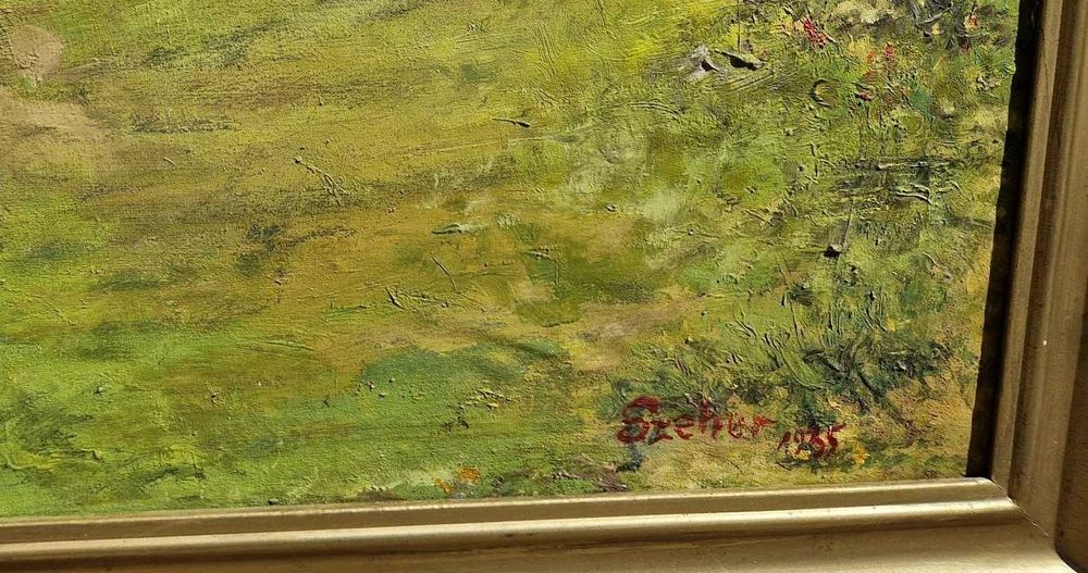 Tablou vechi 1935 , autor roman  108 x 76 cm