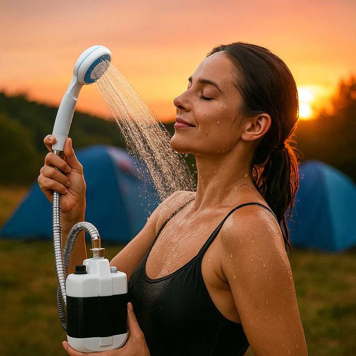 Преносим електрически душ – свежест навсякъде с едно зареждане