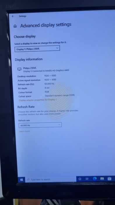 Monitor LED Philips 23.6" Full HD, VGA, DVI, Negru