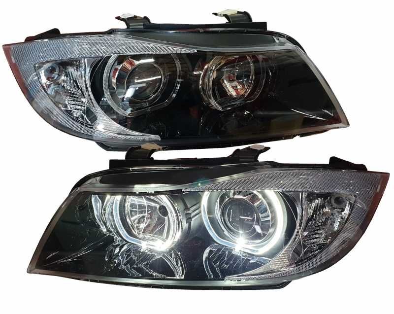 Фарове ЛЕД БМВ Е90 Е91 Затъмнени  BMW E90 E91 Led ейнджъл айс ДЕПО