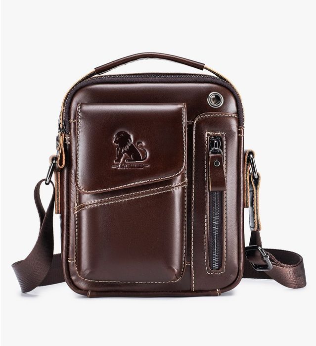 Мужская сумка из 100% натуральной кожи бычьей мужской барсетка