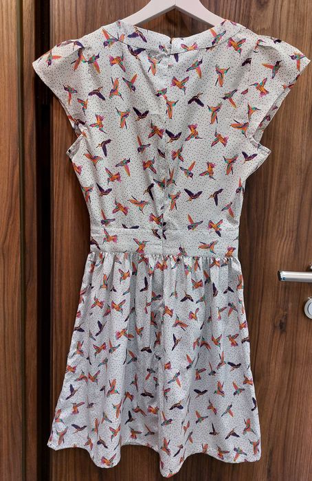 Ежедневна Дамска рокля с колибрита С/S размер