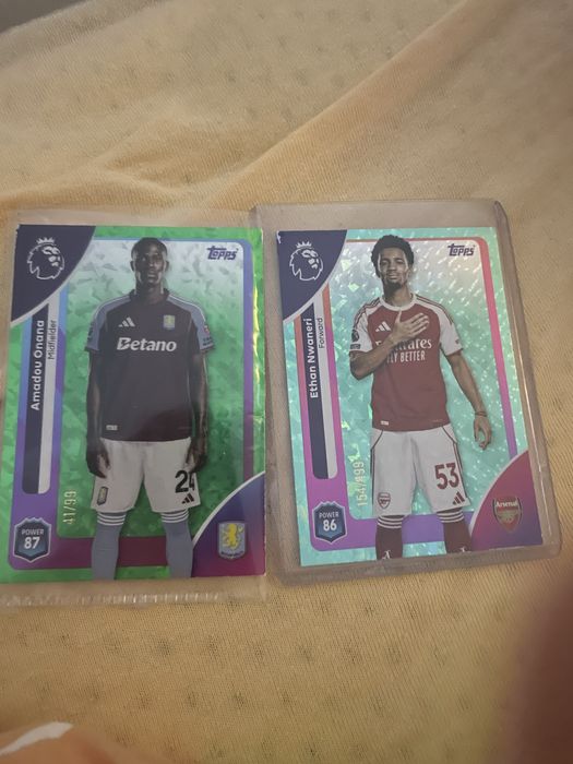 vand sau schimb 2 cartonase premier leauge numerotate