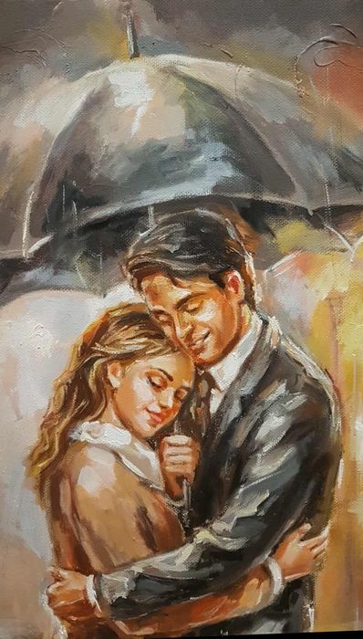 Картина "Обич под дъжда"