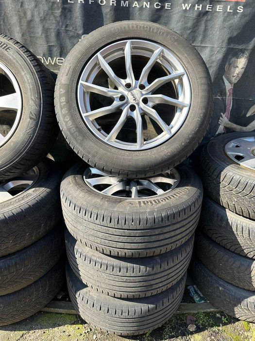Jante R18 5x108 cu anvelope 235/60R18 103V Cash sau Rate