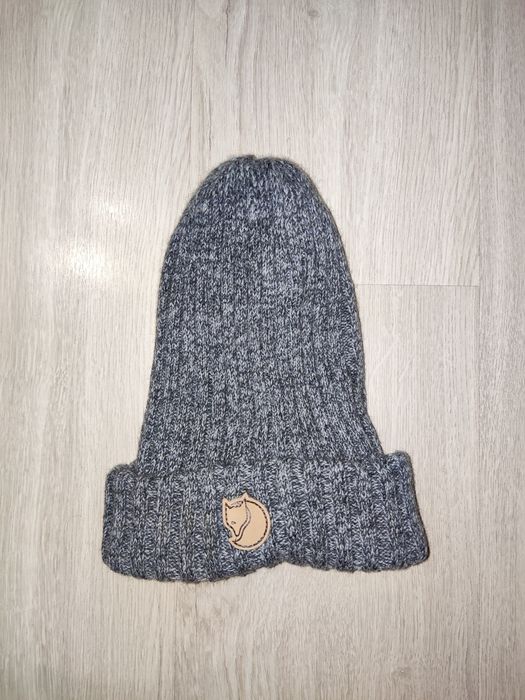 Fjallraven Byron Hat - dark grey/grey, вълнена зимна шапка