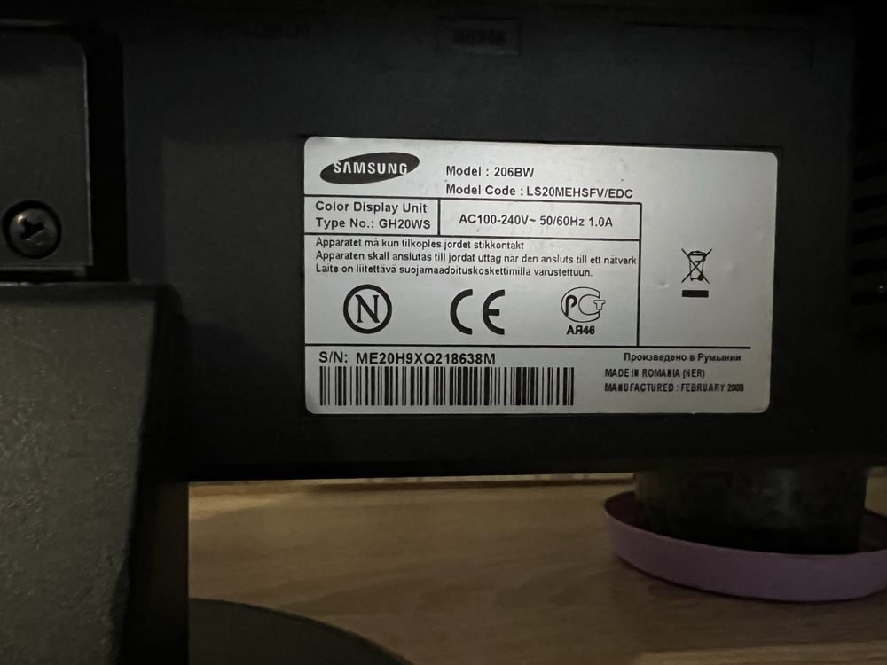 Момитор Samsung 206BW