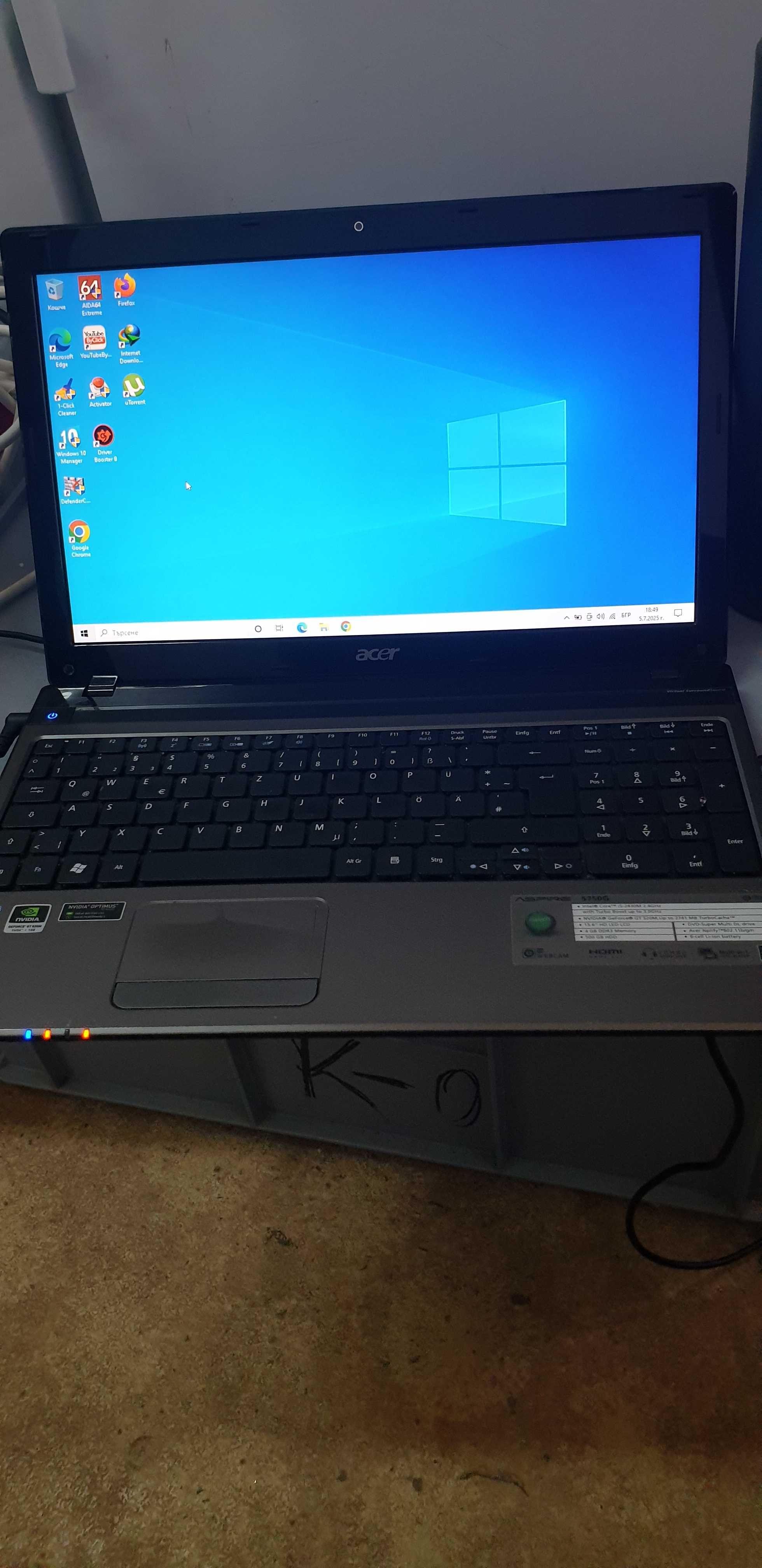 Лаптоп Acer  i5 15.6 инча