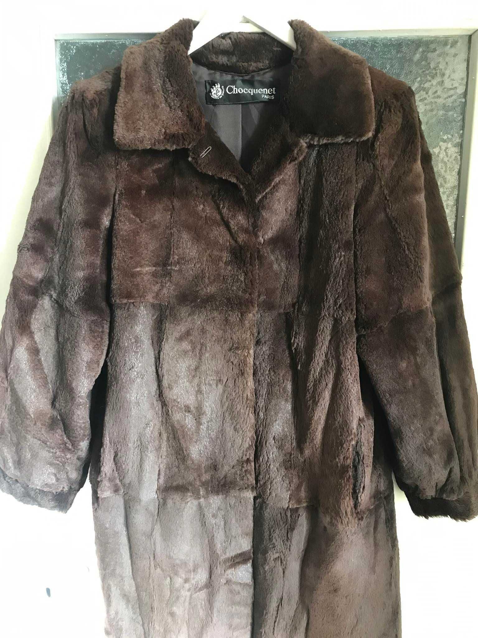 Дамско дълго палто от естествена кожа