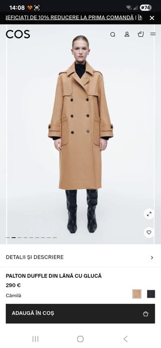 Palton din lana COS