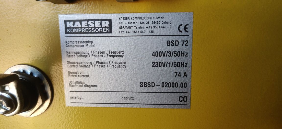 Compresor Kaeser 37kW + Uscator + Butelie