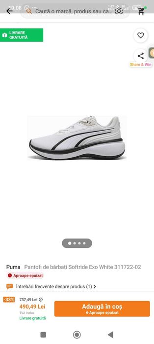 Vand pantofi sport originali PUMA noi