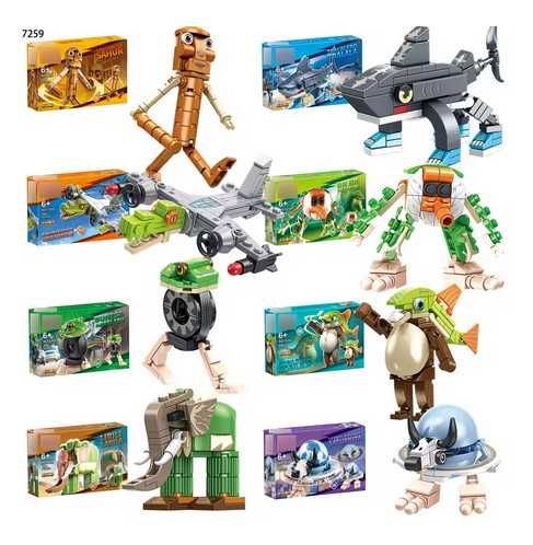 Joc tip Lego set Italian Brainrot Thung Sahur 8 figurine 518 piese