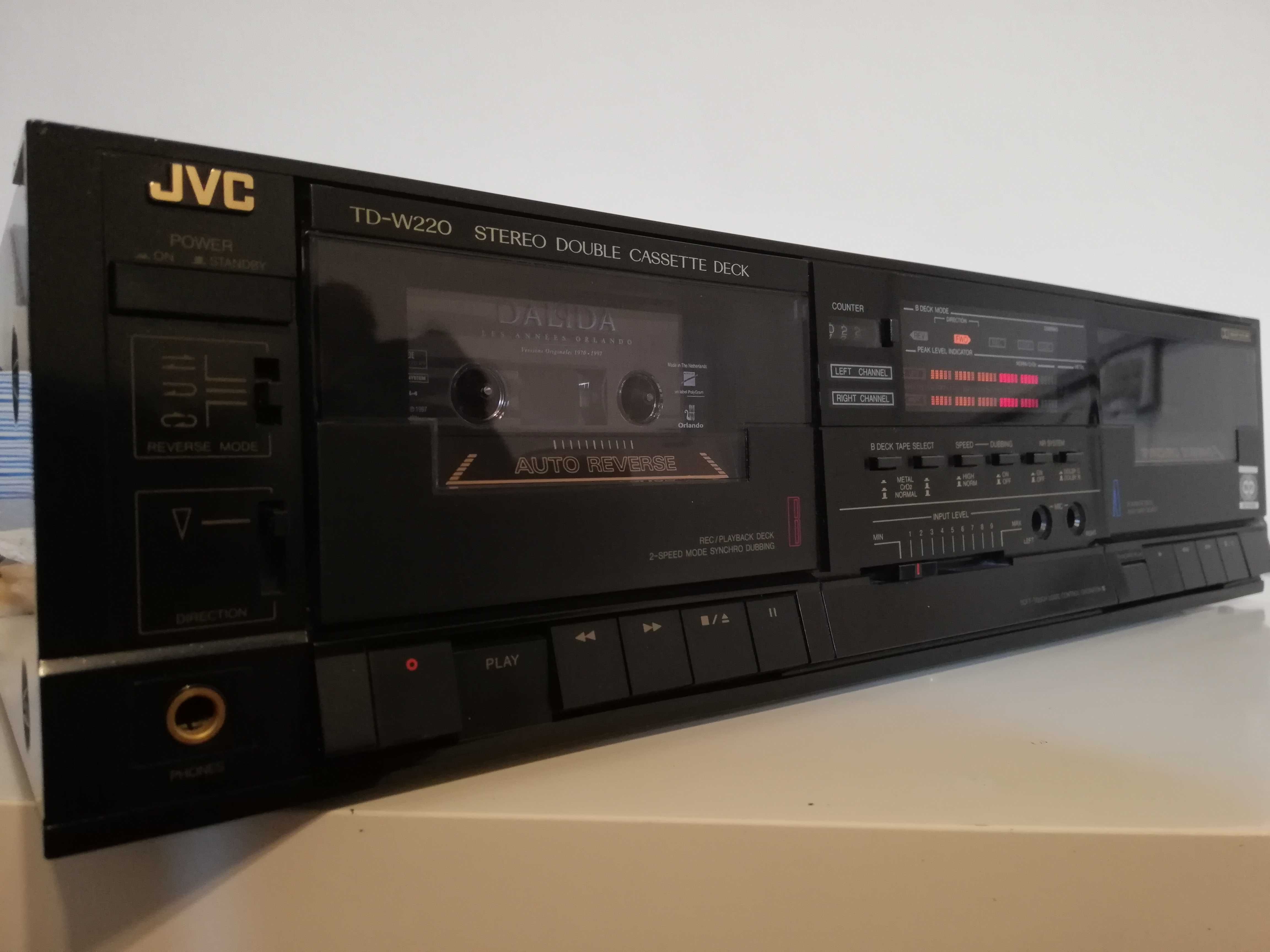 Stereo Casette Deck JVC model TS-W220 - Impecabil/Vintage/made Japan