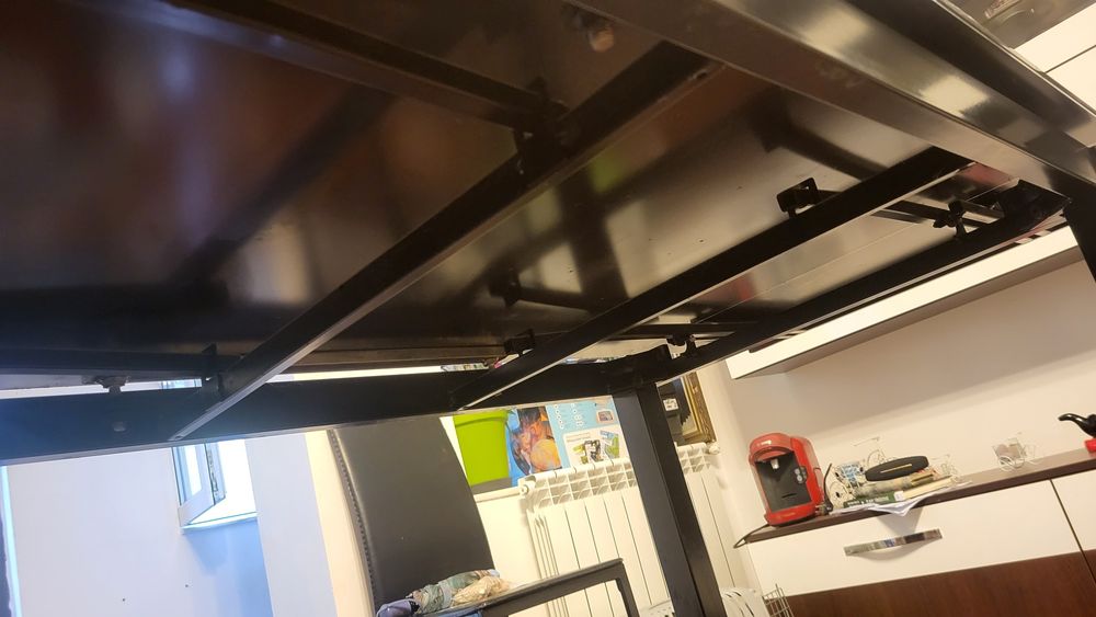 Masa extensibila 110(170)×70 metal+sticla