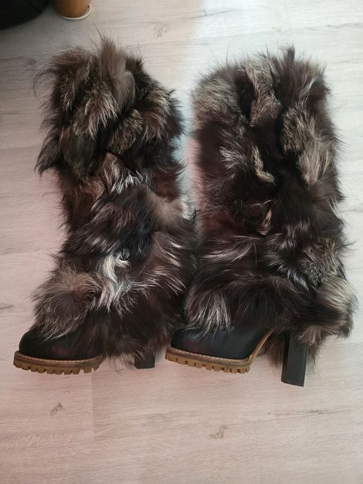 Cizme D&G blana vulpe