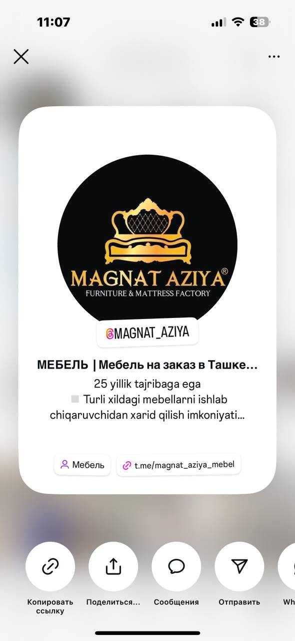 Magnat Aziyadan Nasiya Savdoga Mebell DIYANA