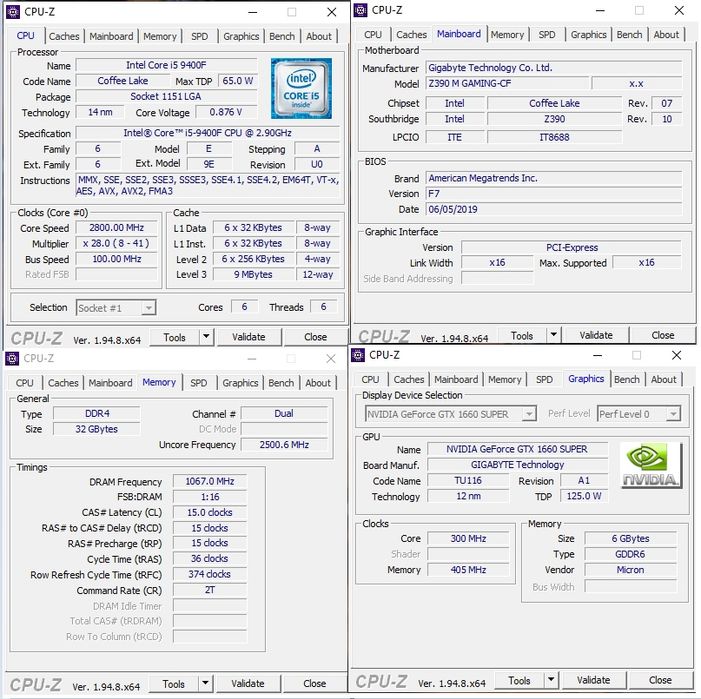В продаже компьютер core i 5 9400F