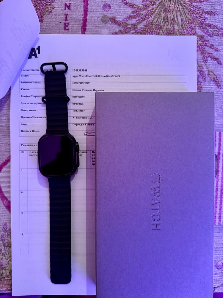 Aplle watch ultra 2 49 mm Black ocean band