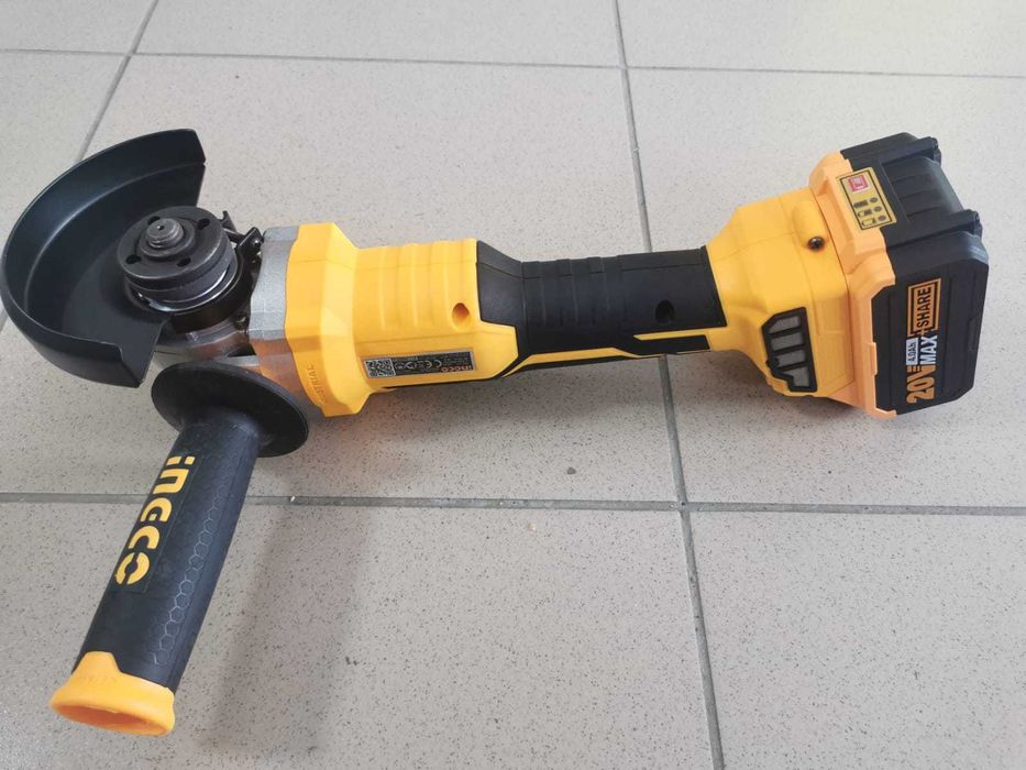 Flex INGCO cu 2 acumulatori de 20V, 4Ah, 115mm, turatie variabila, nou