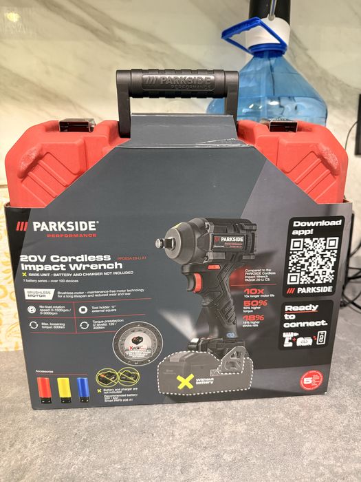 Ударен гайковерт 600 NM + Батерия 8ah Parkside Performance