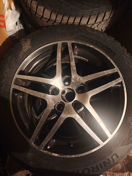 Джанти Ауди 5x112 и зимни гуми 205/55/16 UNIROYAL WINTERXPERT Дот 2024
