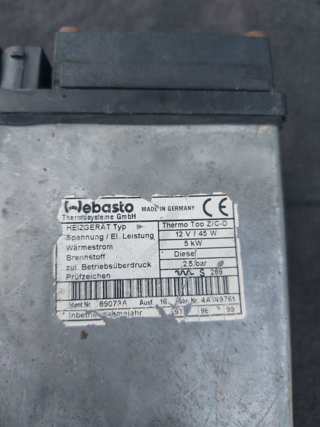 Дизелова печка Webasto Thermo Top C и допълнителен нагревател за антиф