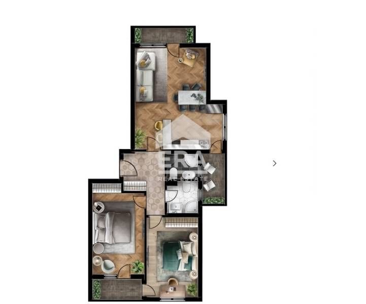 ЕРА Фаворит продава чудесен тристаен апартамент с три тераси в Люлин 5