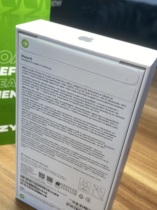 iPhone 15 / 128 GB / Sănătate baterie 100% / Nou sigilat