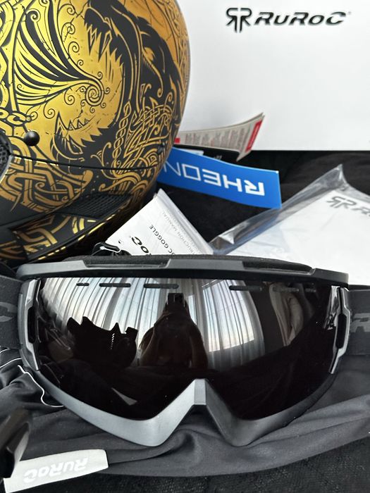 Ruroc ski/snowboard каска с очила/маска 52-56см НОВА