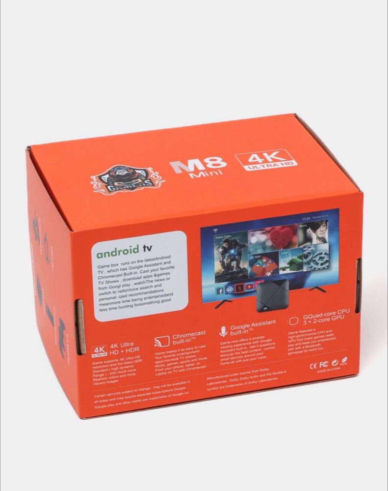 Игровая приставка Game box + Android Tv, 16.000 игр 64GB
