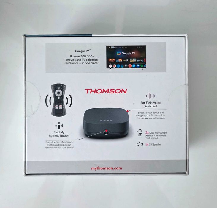 MediaPlayer TV THOMSON Streaming Box Plus 270. 4K. Google TV. Wi-Fi