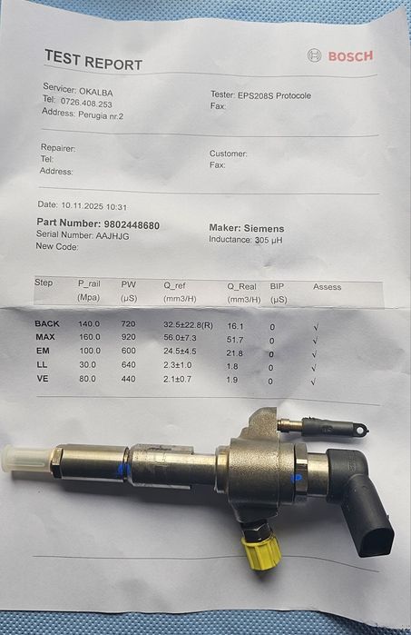 Injectoare reconditionate Volvo 1.6 d euro 5 Conti / Siemens 980244868