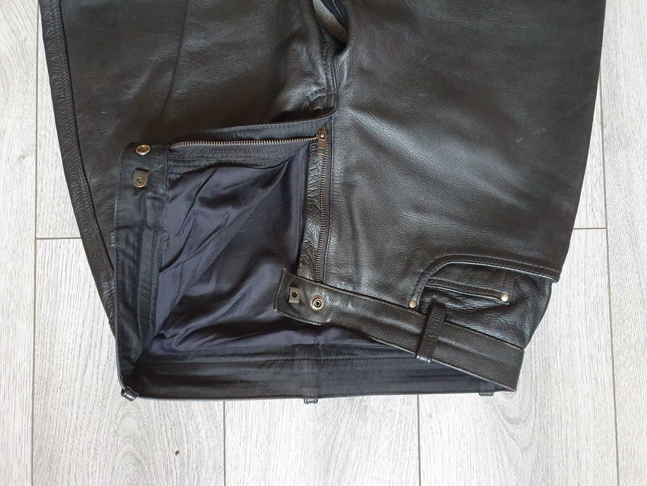 Pantaloni de piele POLO (rock, motor, biker) - Marimea 50 (Talie 80 cm